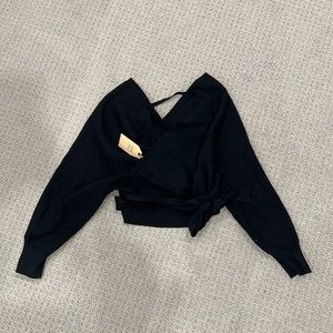 Shop Kenzie Black Low Cut Sweater!